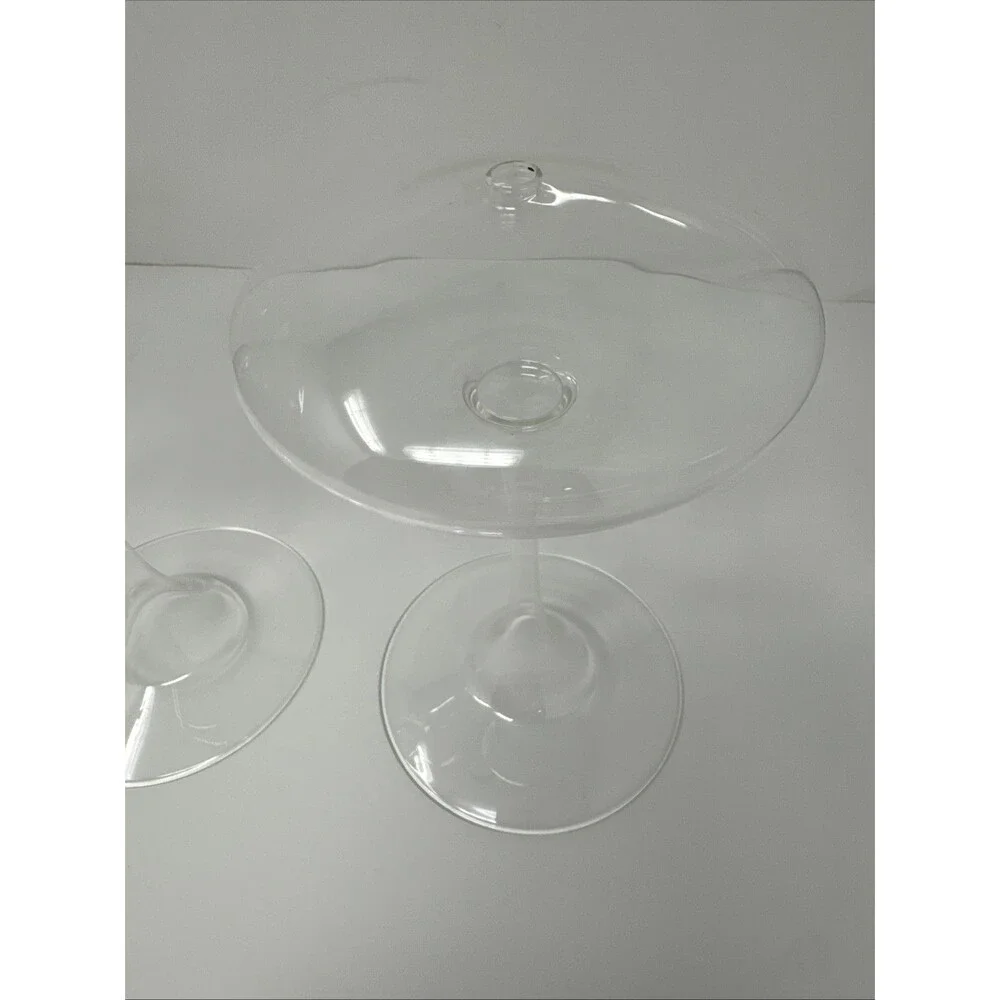 Vintage Firelight Hand Crafted Glass Omni Stem Oil Candle Holder Set Rare Trio 3